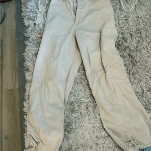 Zara Cream Flare & Wide Leg Jeans